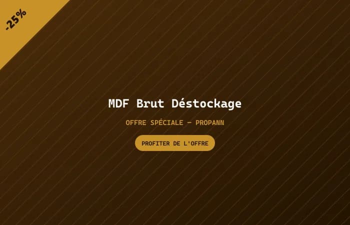 MDF Brut déstockage