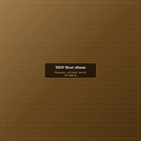 MDF Brut 18mm Calibré